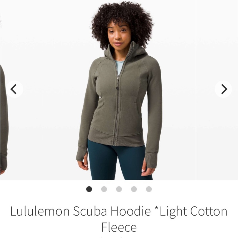 Lululemon NWT Scuba Hoodie - Light Cotton Fleece Sage Green